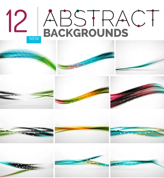 Collection of abstract backgrounds — Stock Vector