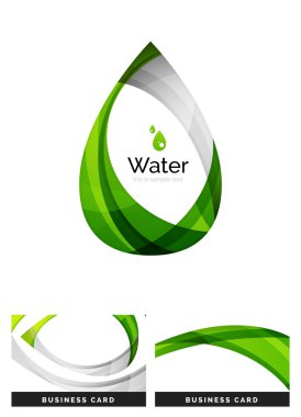 Soyut geometrik su damla tasarım