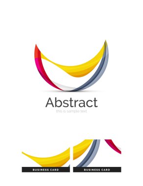 Daire logo. Şeffaf örtüşen girdap şekiller. Modern temiz iş simgesi