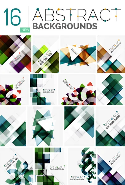 Collection of abstract backgrounds — Stock Vector