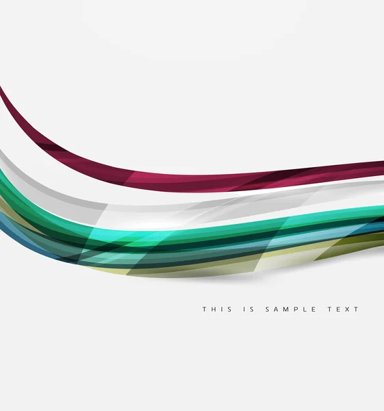 Linhas de cor arco-íris no branco. Elemento de onda de identidade —  Vetores de Stock
