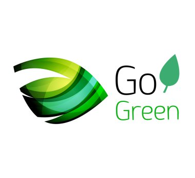 Renkli yaprak logosunu görmeniz gerekir. Geometrik soyut simgesi. Doğa ya da eko kavramı