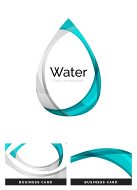 Soyut geometrik su damla tasarım