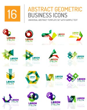 Abstract business icons clipart
