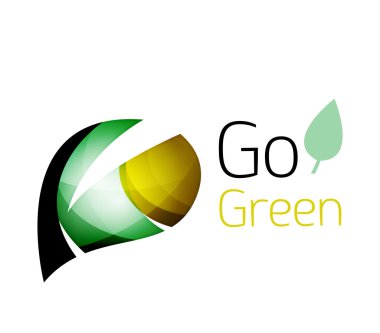 Renkli yaprak logosunu görmeniz gerekir. Geometrik soyut simgesi. Doğa ya da eko kavramı