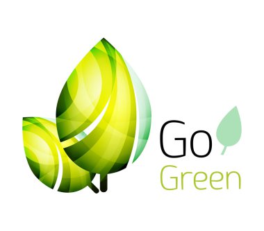 Yeşil git. Yaprak doğa kavramı