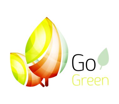 Yeşil git. Yaprak doğa kavramı