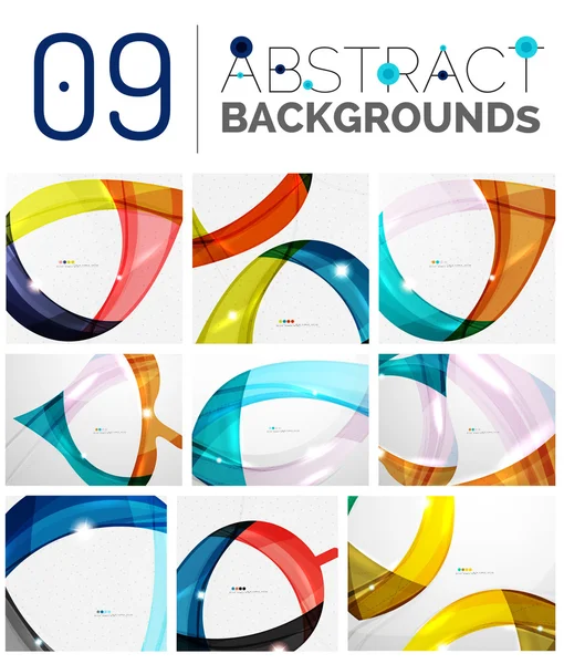 Set of smooth abstract backgrounds — Stock Vector