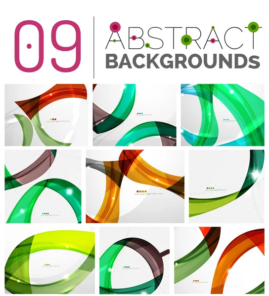 Set van soepele abstracte achtergronden — Stockvector