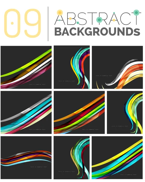 Set of abstract backgrounds — Stock Vector