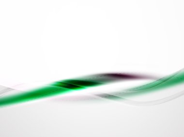 Dalga şablonundaki fütüristik yeşil renk