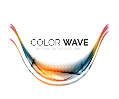 Parlak dalga beyaz arka plan üzerinde izole