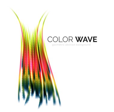 Parlak dalga beyaz arka plan üzerinde izole