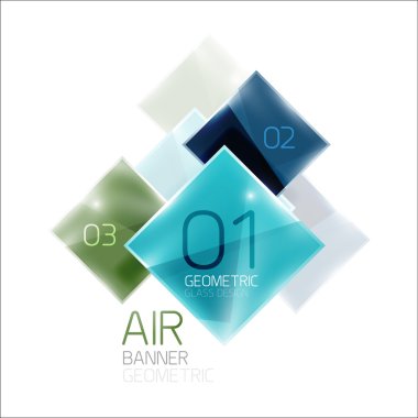 Örnek metin ile çok renkli kareler