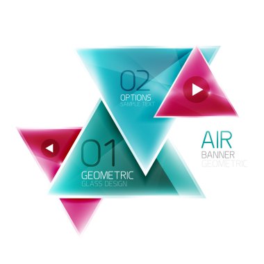 Parlak cam üçgen web kutusu