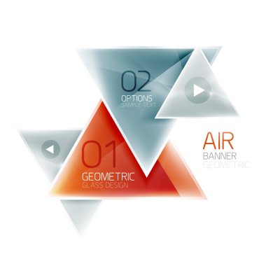 Parlak cam üçgen web kutusu