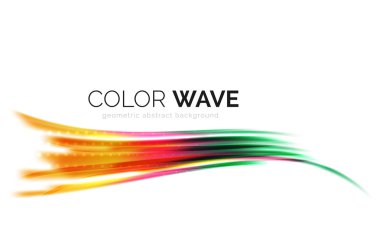 Parlak dalga beyaz arka plan üzerinde izole