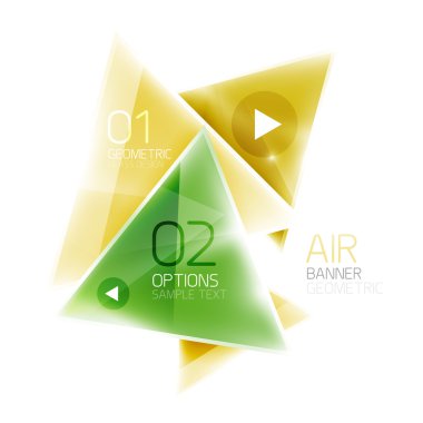 Parlak cam üçgen web kutusu