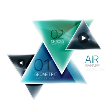 Parlak cam üçgen web kutusu