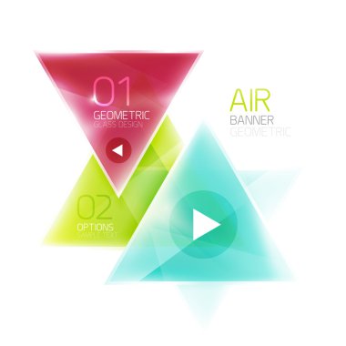 Parlak cam üçgen web kutusu