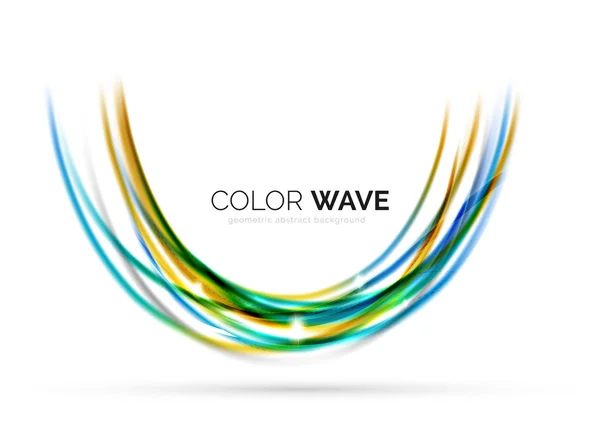 Glossy wave isolated on white background — Stock Vector