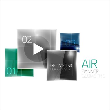 Örnek metin ile çok renkli kareler