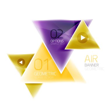 Parlak cam üçgen web kutusu