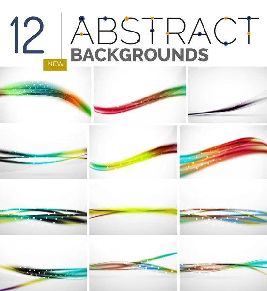 Collection of abstract backgrounds — Stock Vector