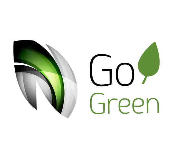 Projektowanie logo leag streszczenie ekologiczne wykonane z kawałków kolor - różne kształty geometryczne — Wektor stockowy