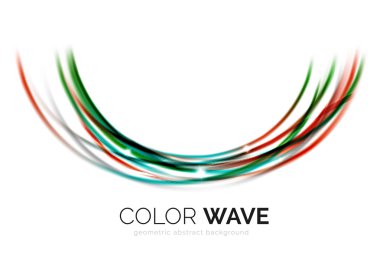 Parlak dalga beyaz arka plan üzerinde izole