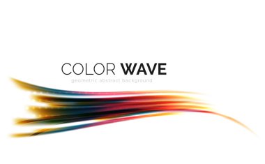 Parlak dalga beyaz arka plan üzerinde izole