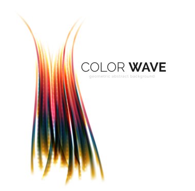 Parlak dalga beyaz arka plan üzerinde izole