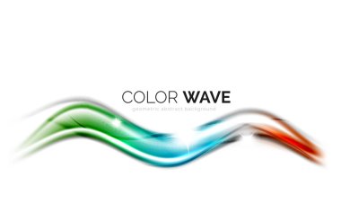 Parlak dalga beyaz arka plan üzerinde izole