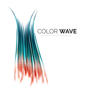 Soyut renk dalgası tasarım ögesi