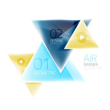 Cam renk üçgen infographics