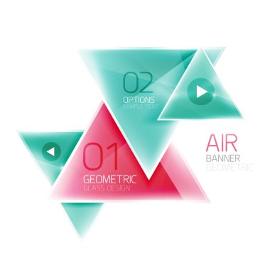 Parlak cam üçgen web kutusu