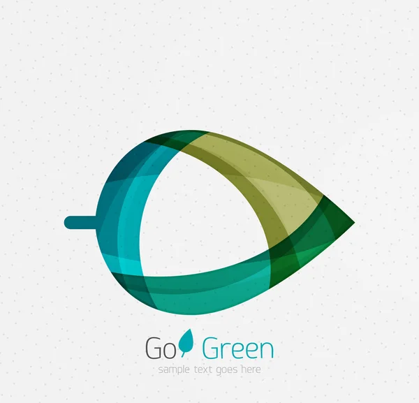 Groene concept, geometrisch ontwerp eco blad — Stockvector