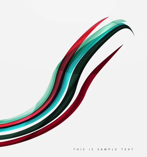 Regenboog kleur lijnen op wit. Golf identiteitselement — Stockvector