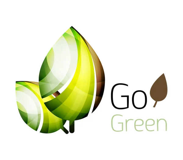 Go green. Leaf nature concept — Stock Vector