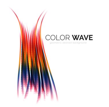 Soyut renk dalgası tasarım ögesi