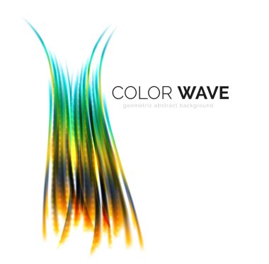 Soyut renk dalgası tasarım ögesi