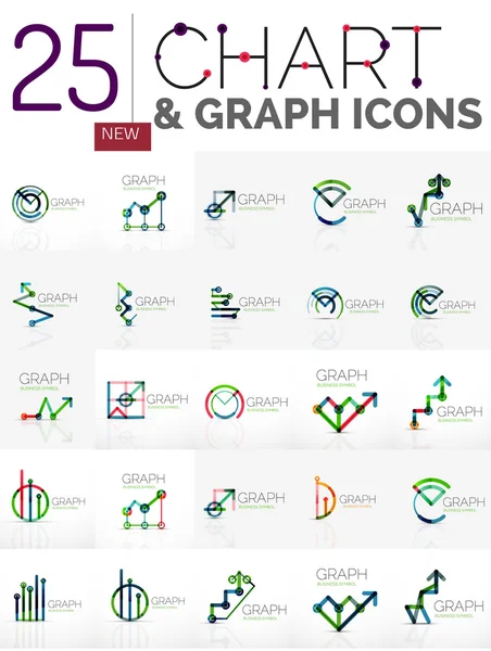 Collecte des logos des graphiques — Image vectorielle