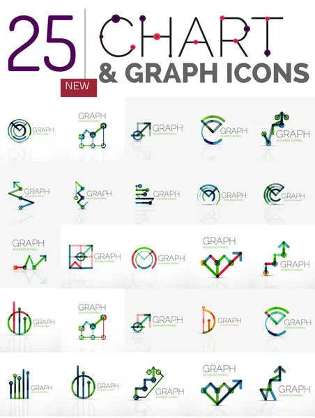 Sammlung von Chartlogos — Stockvektor