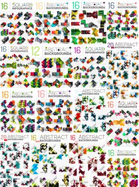 Geometrik şekil arka büyük mega toplama