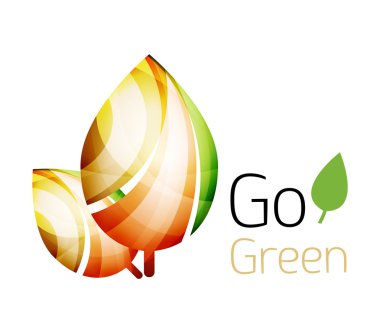 Yeşil git. Yaprak doğa kavramı