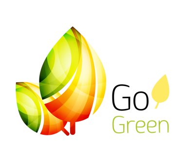 Yeşil git. Yaprak doğa kavramı