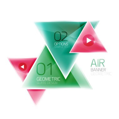 Cam renk üçgen infographics