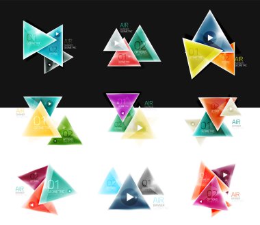 Üçgen topluluğu web kutuları - afiş, iş arka planlar, sunumlar