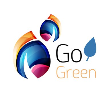 Yeşil git. Yaprak doğa kavramı