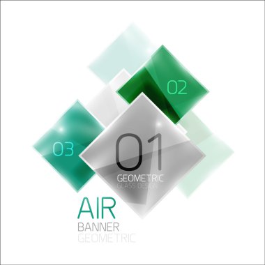 Hava parlak kare kompozisyon